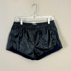 Charlie by MZ Faux Leather Shorts - size LARGE